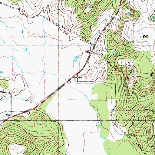 Topographic Map of Little Brushy Creek, TX