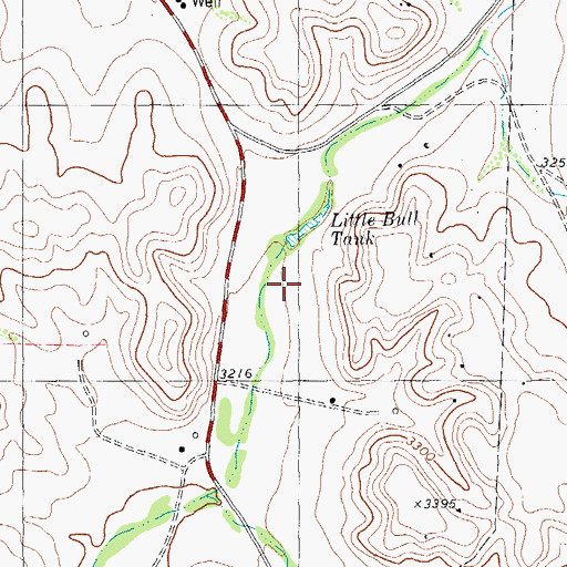 Topographic Map of Little Bull Tank, TX