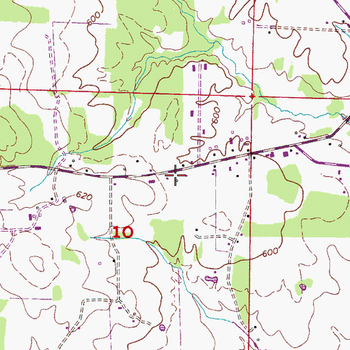 Topographic Map of Bruton School (historical), AL