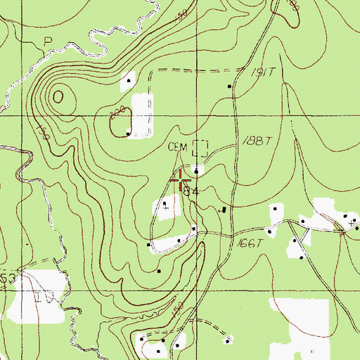Topographic Map of Little Church, TX
