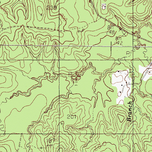 Topographic Map of Little Creek, TX