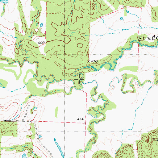 Topographic Map of Little Creek, TX
