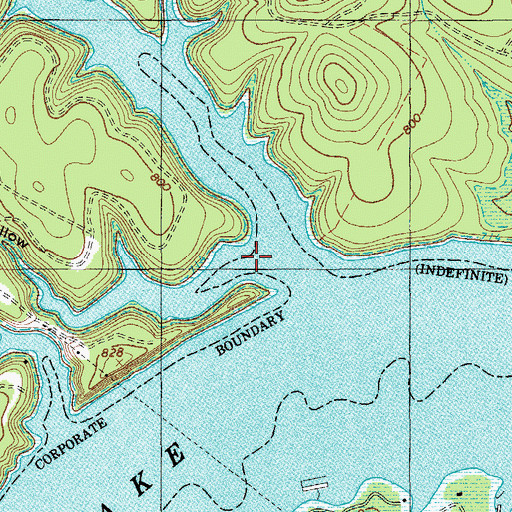Topographic Map of Little Devils Hollow, TX