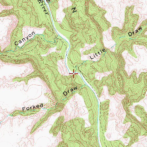 Topographic Map of Little Draw, TX