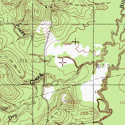Topographic Map of Little Dry Creek, TX