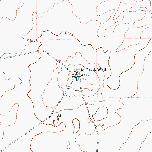 Topographic Map of Little Duck Well, TX