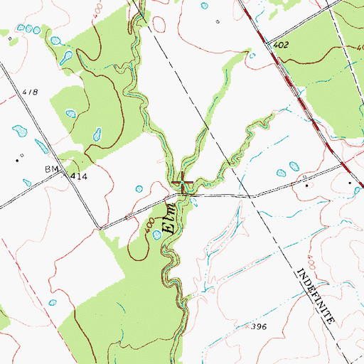 Topographic Map of Little Elm Creek, TX