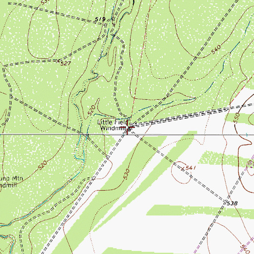 Topographic Map of Little Field Windmill, TX