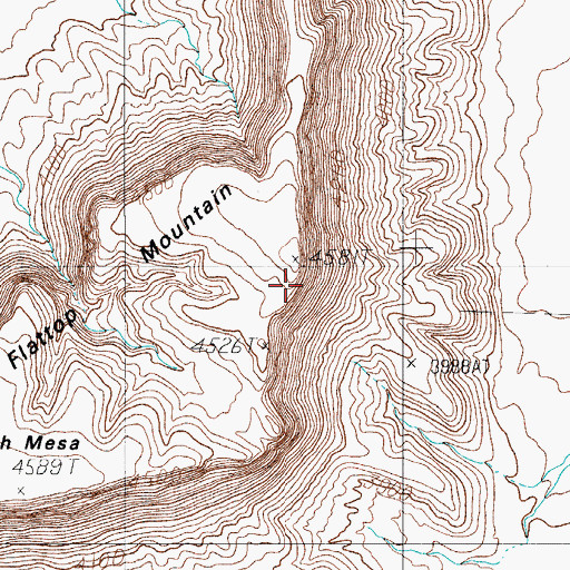Topographic Map of Little Flattop Mountain, TX