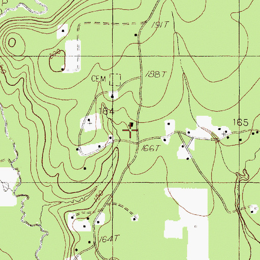 Topographic Map of Little Flock Church, TX