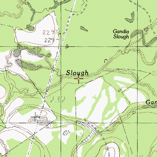 Topographic Map of Little Gandia Slough, TX