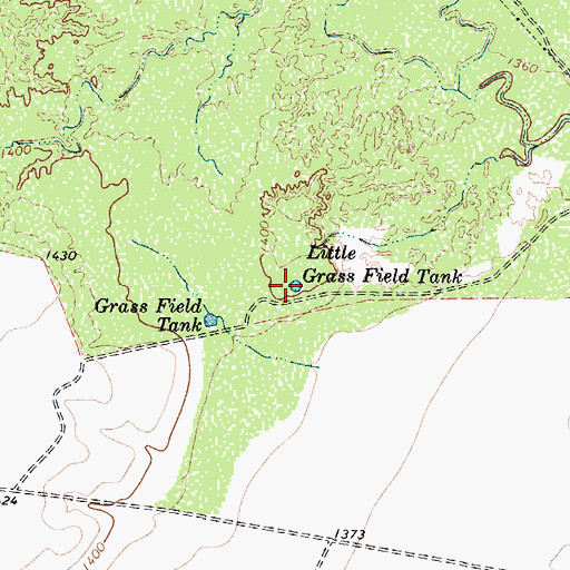 Topographic Map of Little Grass Field Tank, TX