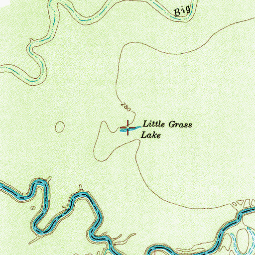 Topographic Map of Little Grass Lake, TX