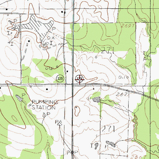 Topographic Map of Little Hope Church, TX