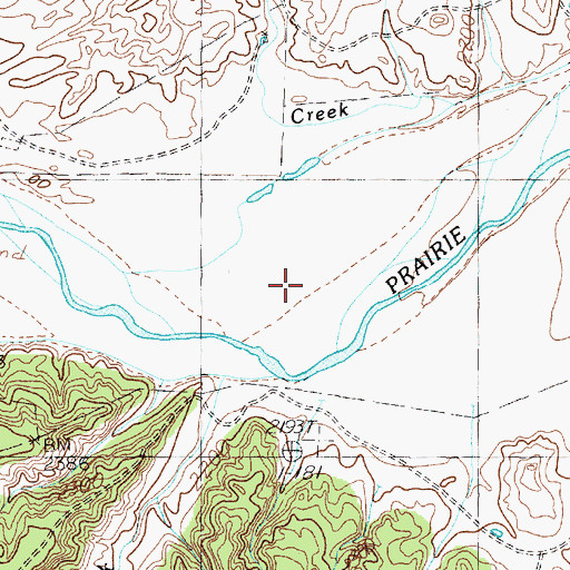 Topographic Map of Little Indian Creek, TX