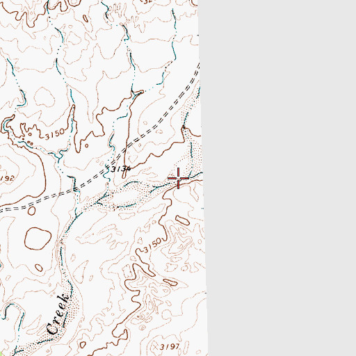 Topographic Map of Little Lahey Creek, TX