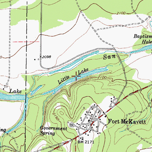 Topographic Map of Little Lake, TX