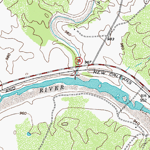 Topographic Map of Little Llano River, TX