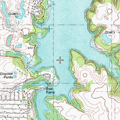 Topographic Map of Little Mineral Creek, TX