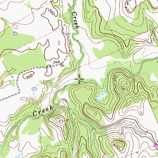 Topographic Map of Little Mud Creek, TX
