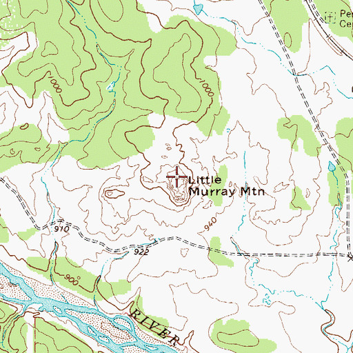 Topographic Map of Little Murray Mountain, TX