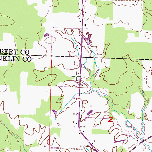 Topographic Map of Clemments Mill (historical), AL