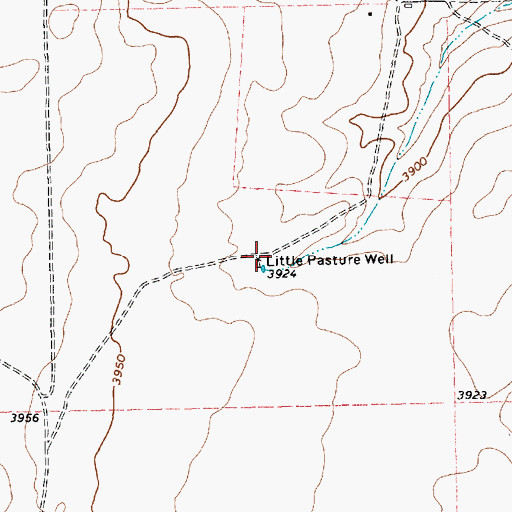 Topographic Map of Little Pasture Well, TX