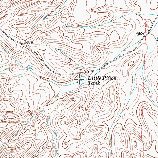 Topographic Map of Little Pion Tank, TX