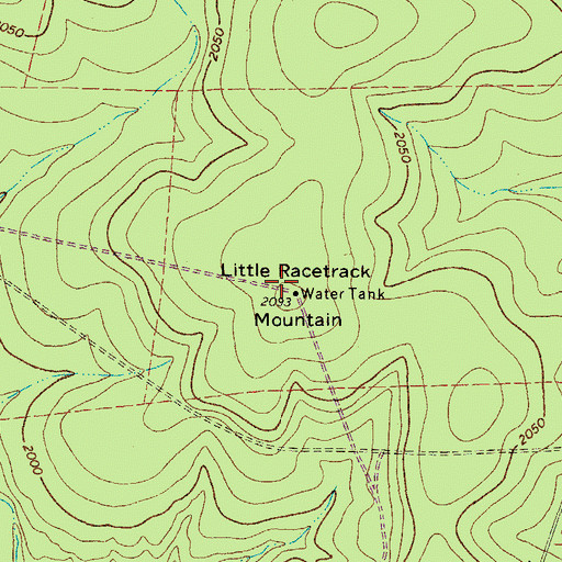Topographic Map of Little Racetrack Mountain, TX