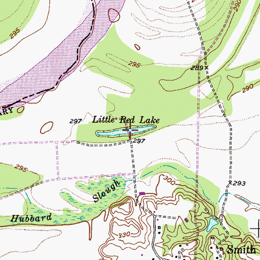Topographic Map of Little Red Lake, TX