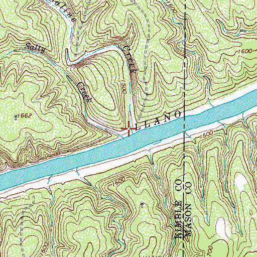 Topographic Map of Little Saline Creek, TX