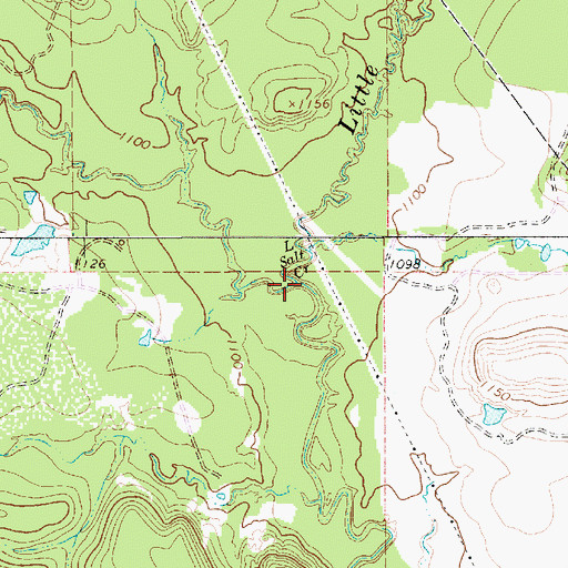 Topographic Map of Little Salt Creek, TX