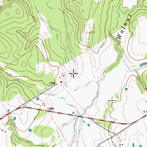 Topographic Map of Little Sandy Creek, TX