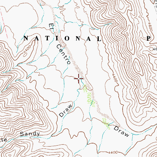 Topographic Map of Little Sandy Draw, TX