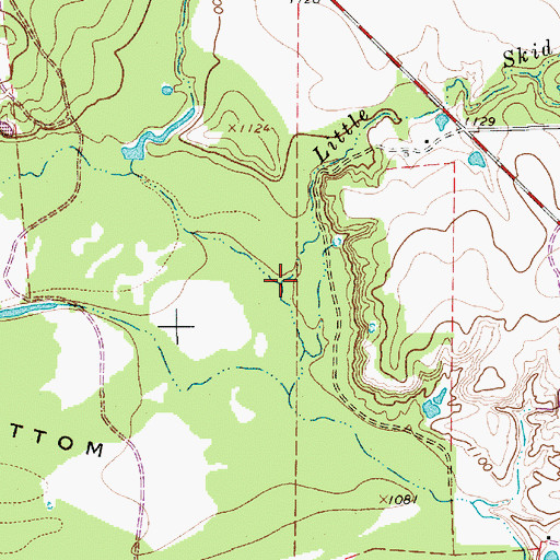 Topographic Map of Little Skid Creek, TX