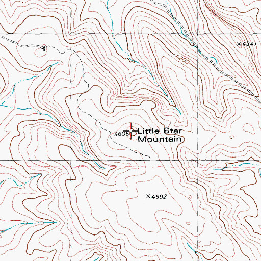 Topographic Map of Little Star Mountain, TX