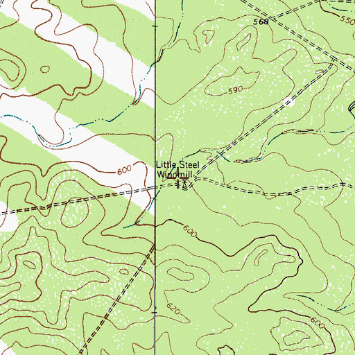 Topographic Map of Little Steel Windmill, TX