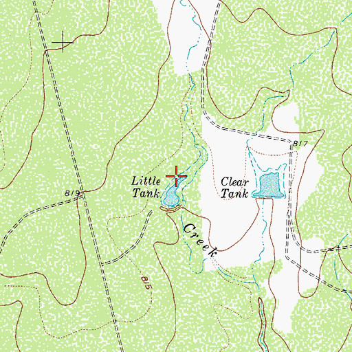 Topographic Map of Little Tank, TX