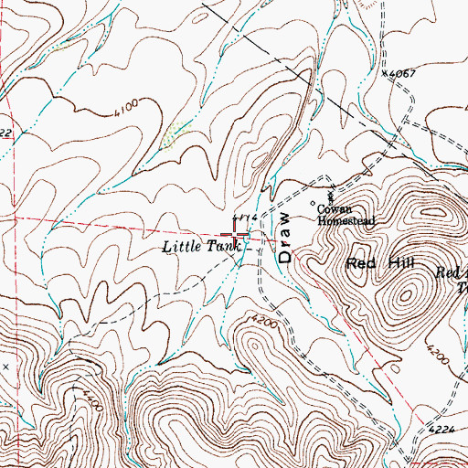 Topographic Map of Little Tank, TX
