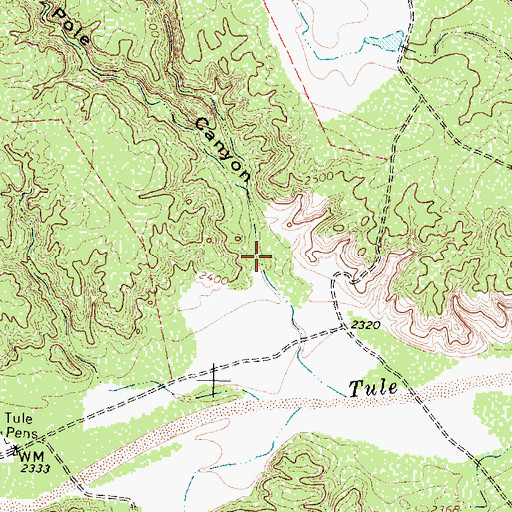 Topographic Map of Little Tepee Pole Canyon, TX