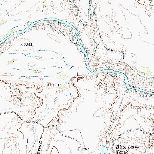 Topographic Map of Little Torrey Canyon, TX