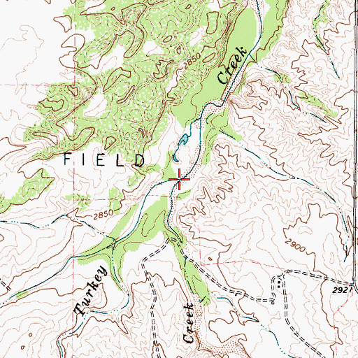 Topographic Map of Little Turkey Creek, TX
