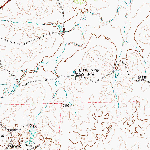 Topographic Map of Little Vega Windmill, TX