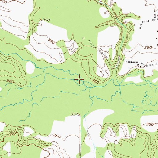Topographic Map of Little White Oak Creek, TX