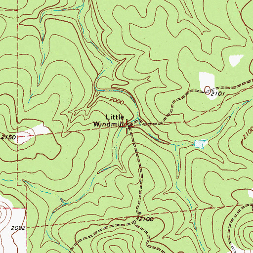 Topographic Map of Little Windmill, TX