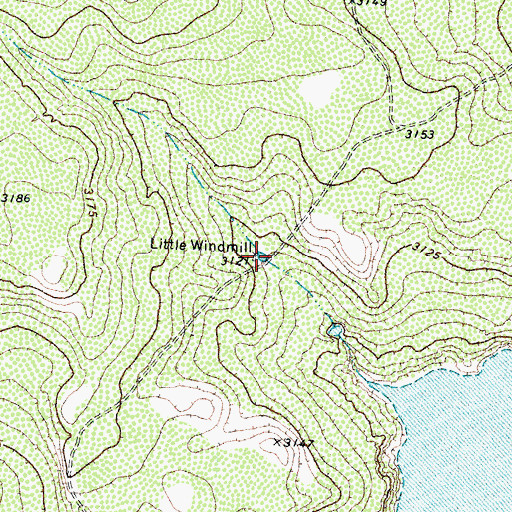 Topographic Map of Little Windmill, TX