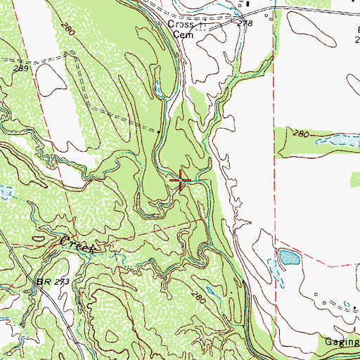 Topographic Map of Live Oak Creek, TX
