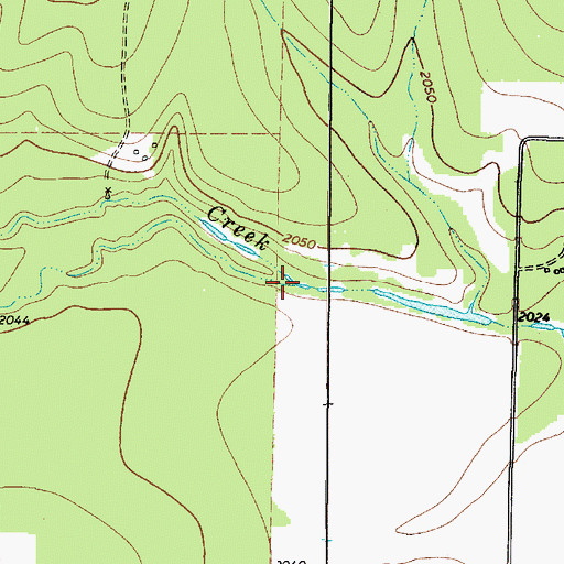 Topographic Map of Live Oak Creek, TX