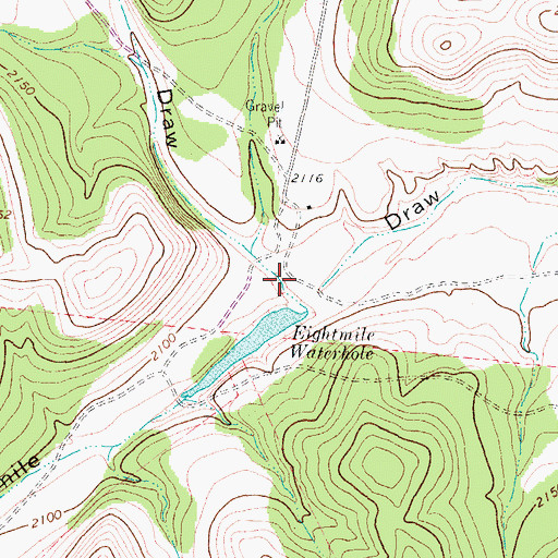 Topographic Map of Live Oak Draw, TX