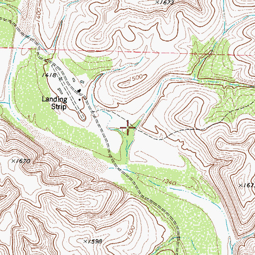 Topographic Map of Liveoak Canyon, TX